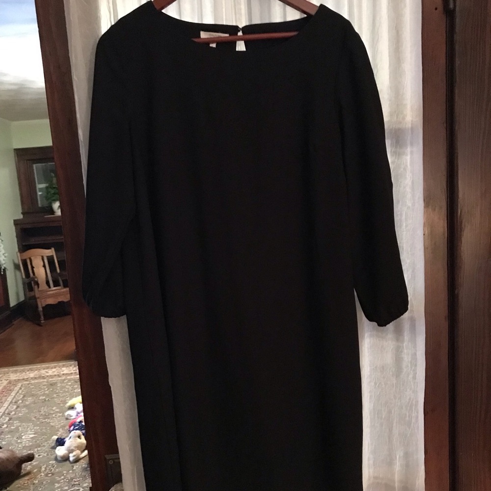 Navy blue knee length dress